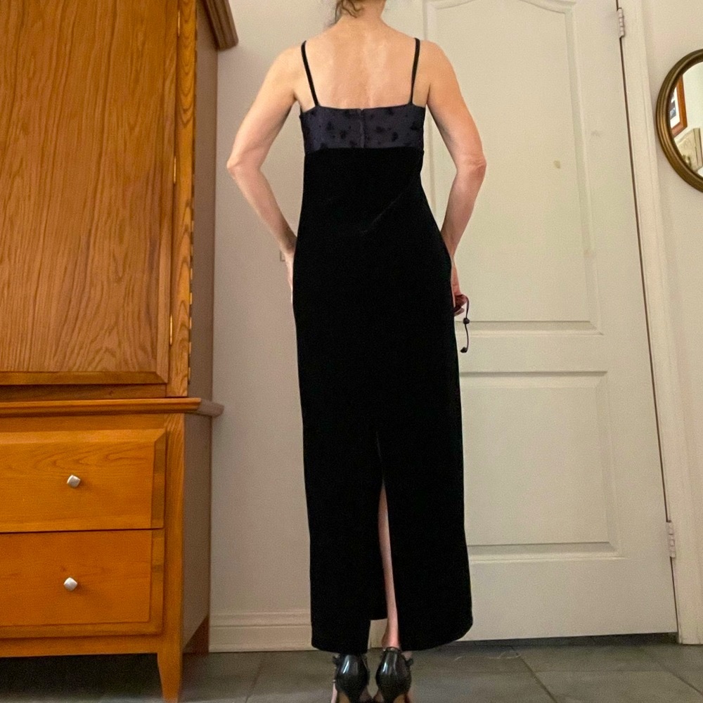 VELOUR SOFT COCKTAIL / FORMAL DRESS - Picture 6 of 10